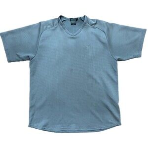 Nike Sphere Vintage Workout Waffle Knit T-Shirt Top Grey Swoosh Men's Size Large